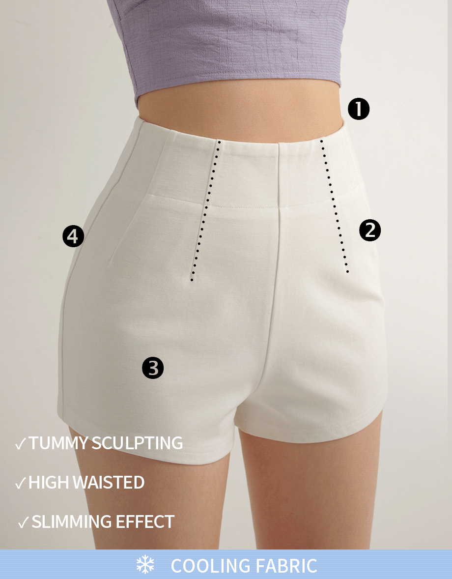 AIRY HOURGLASS Cooling High Waist Sculpted Shorts with Back Pockets